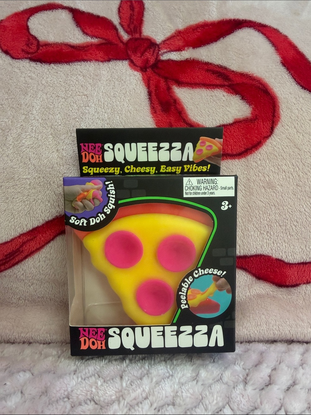 Nee Doh Squeezza Yellow & Pink Pizza Squishy Toy